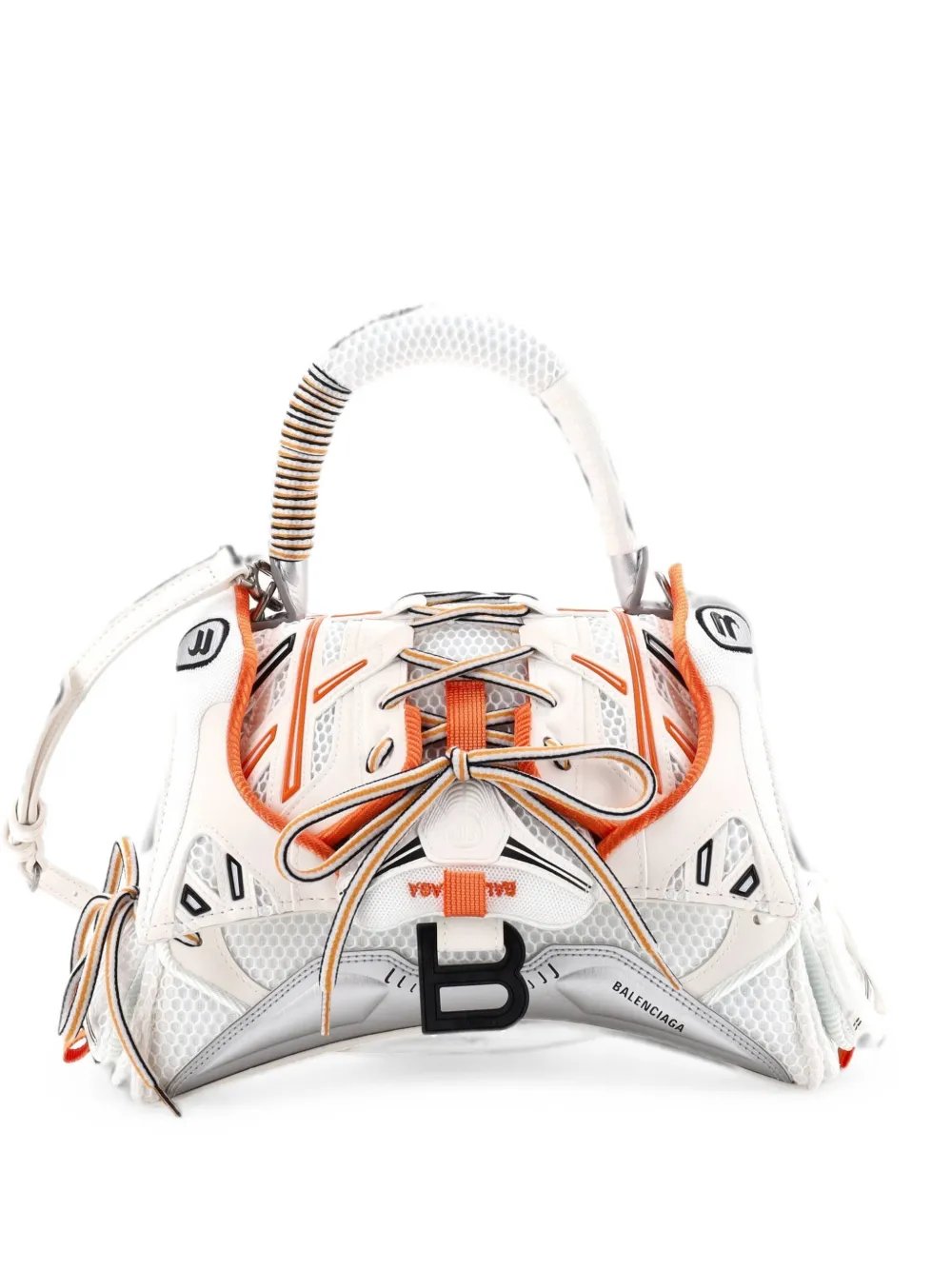 Balenciaga SneakerHead Top Handle Bag Mesh and Faux Leather Small shoulder bag