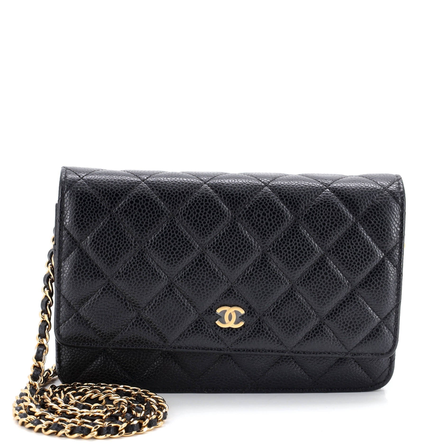 Wallet on Chain Quilted Caviar