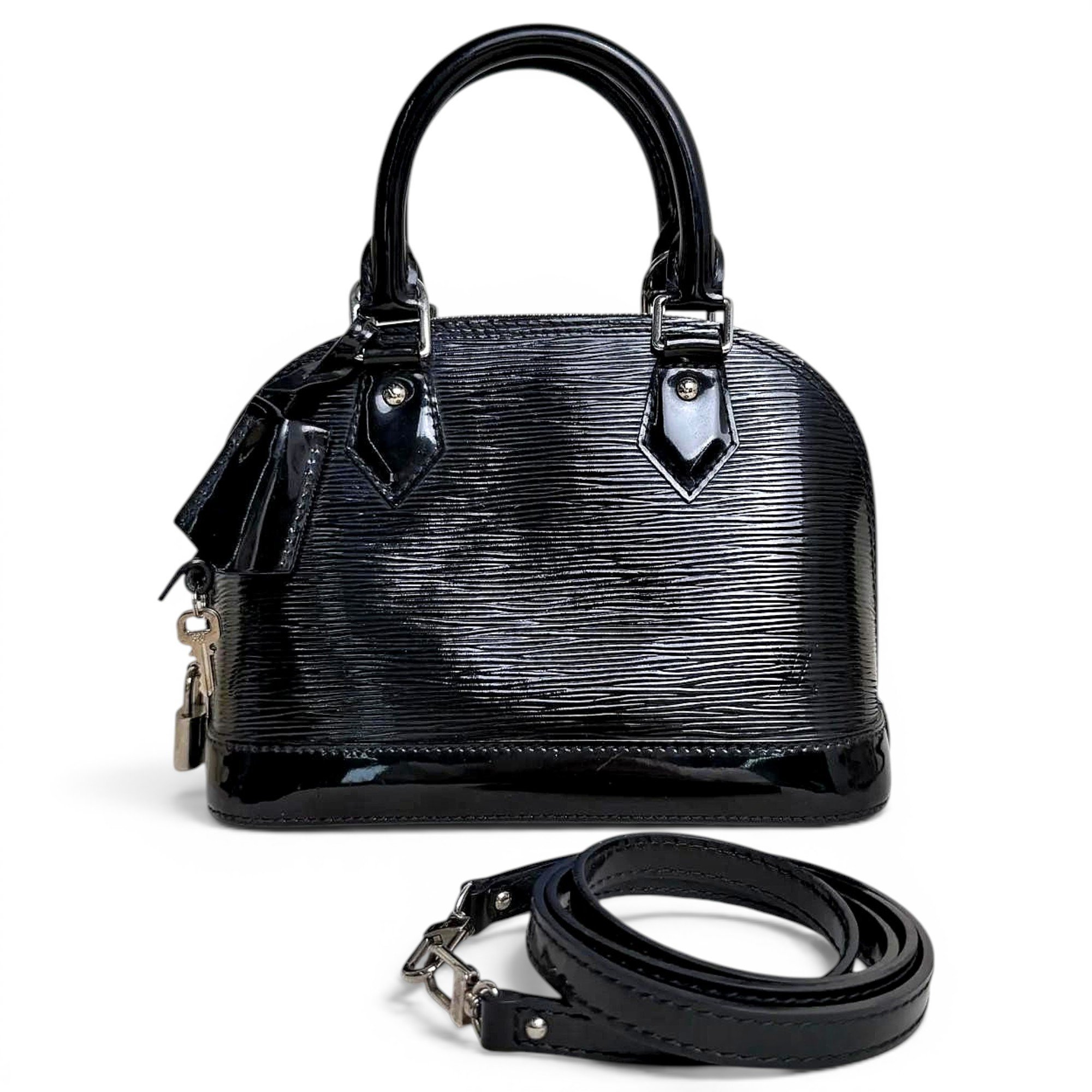 Alma BB patent leather bowling bag