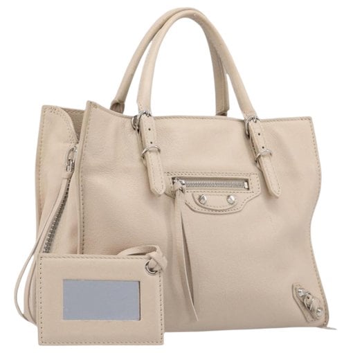 Papier leather handbag