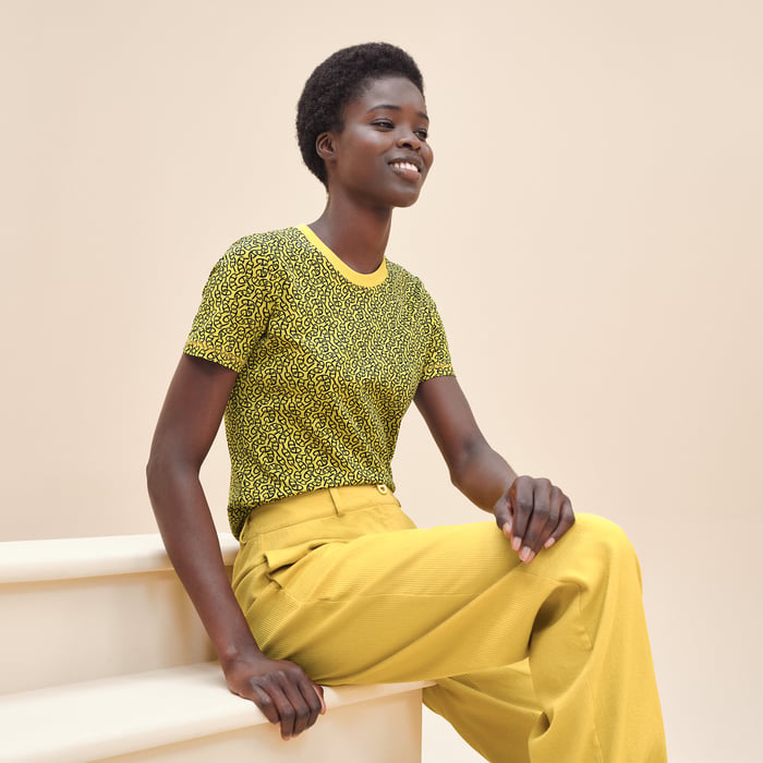 Jaune Impérial "Naoussa Chaine" Micro T-shirt