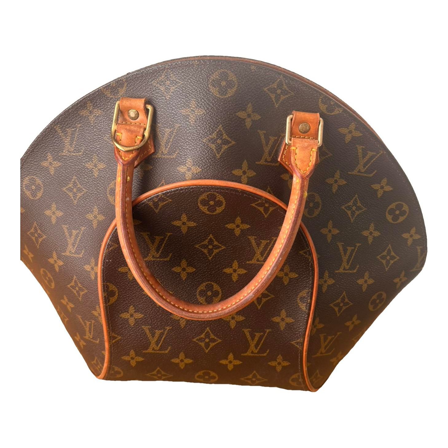 Ellipse leather handbag