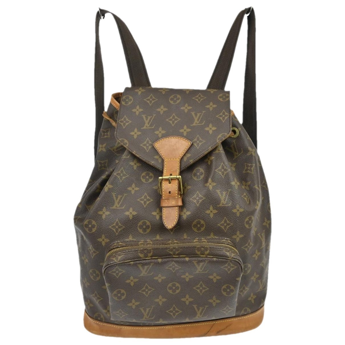 Montsouris Vintage leather backpack