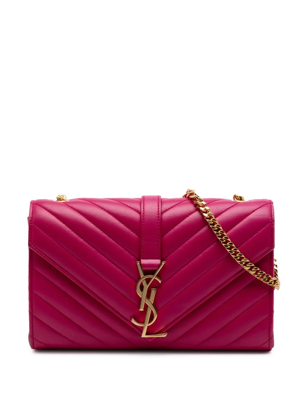 2015 Small Chevron Calfskin Monogram Envelope Bag crossbody bag