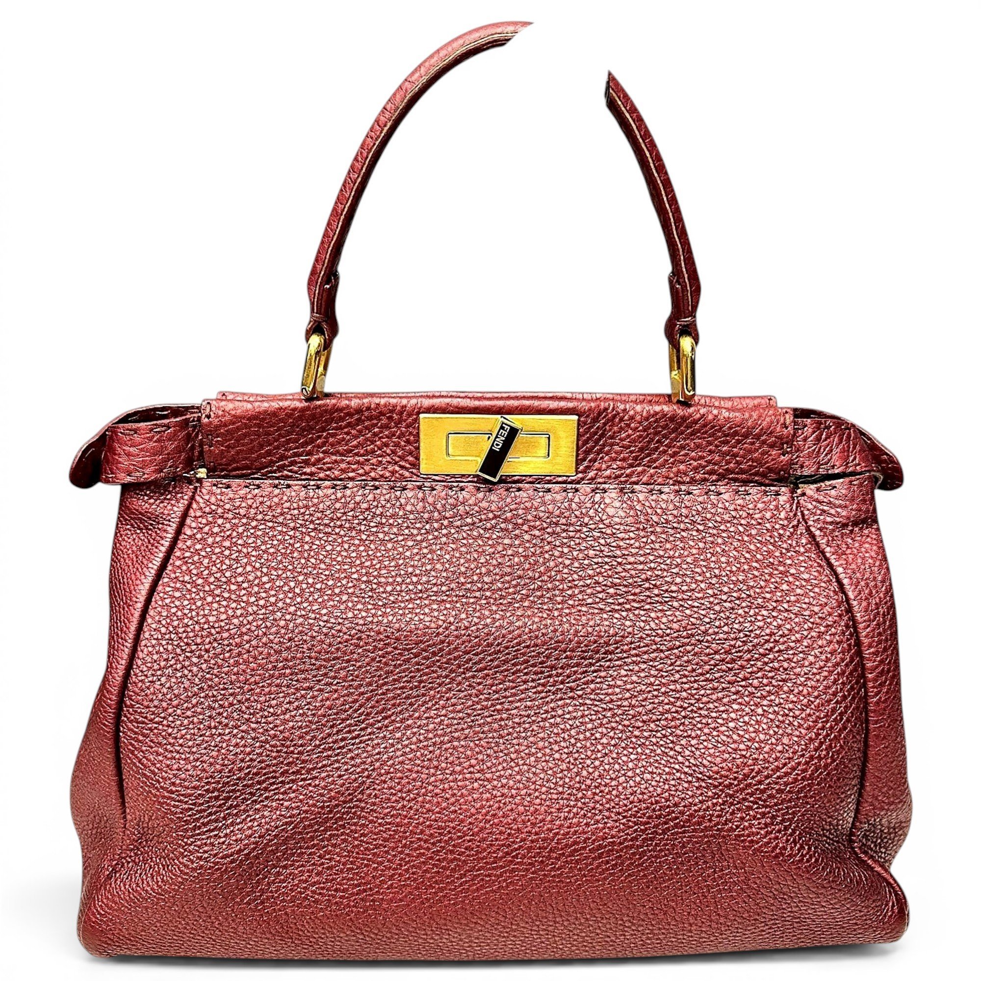 Peekaboo leather handbag
