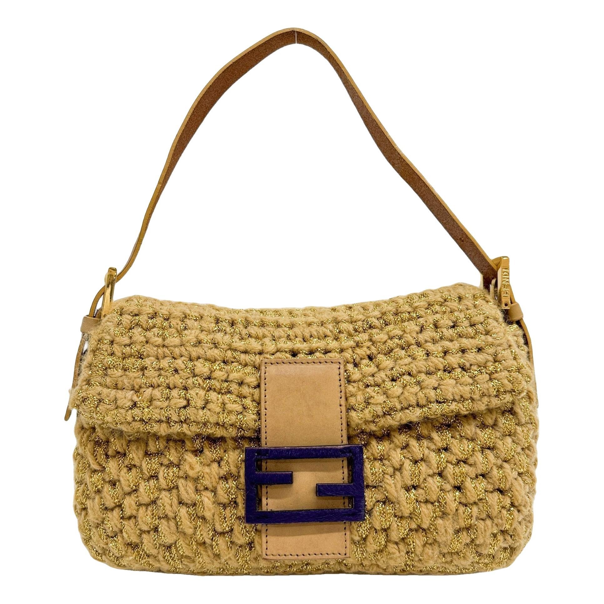 Baguette wool handbag