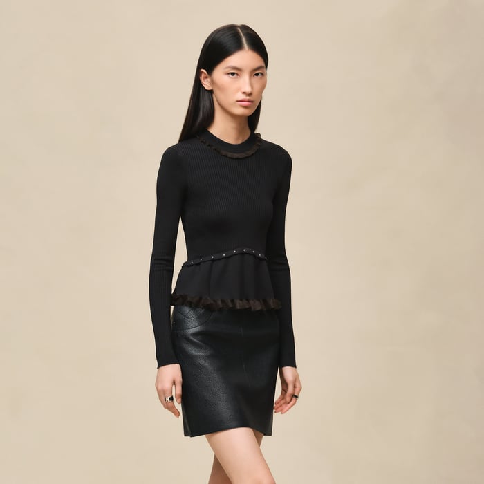 Noir Jewel Long-sleeve Sweater