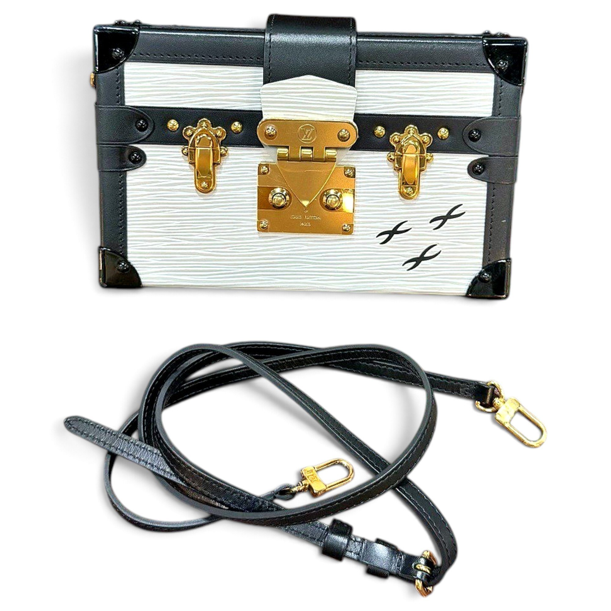 Petite Malle leather crossbody bag