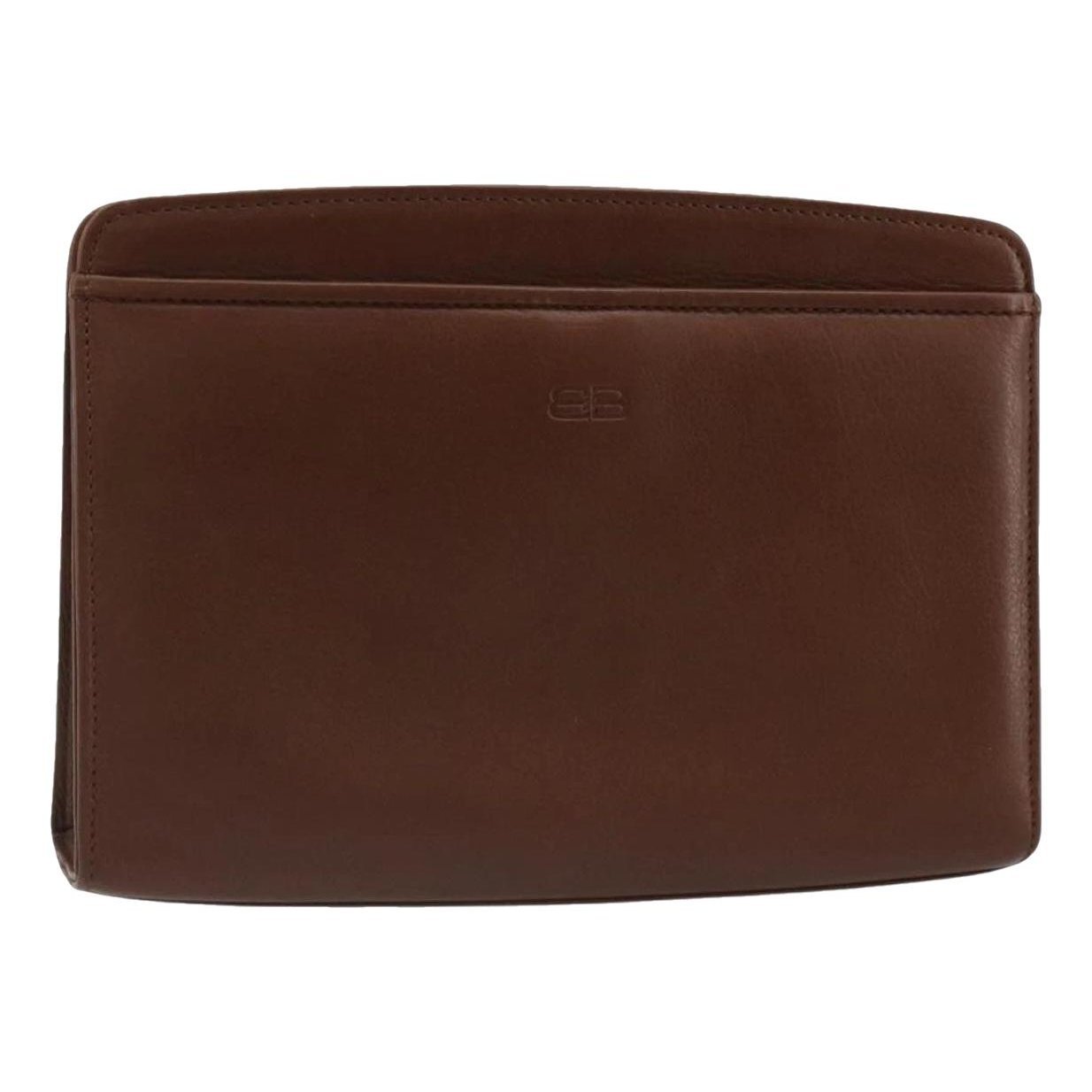 Leather clutch bag