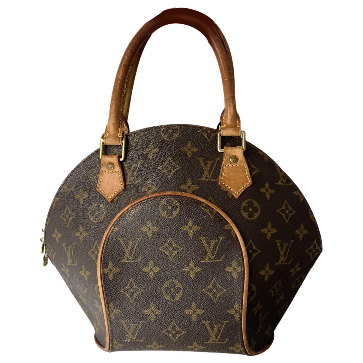 Ellipse leather handbag