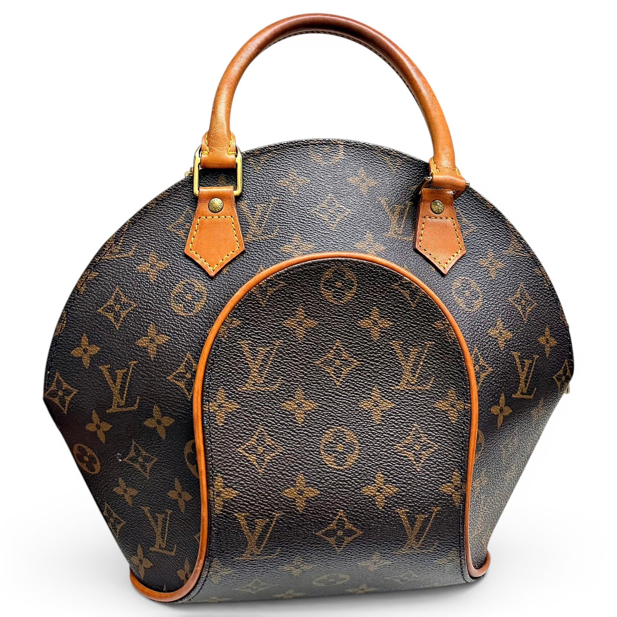 Ellipse leather handbag