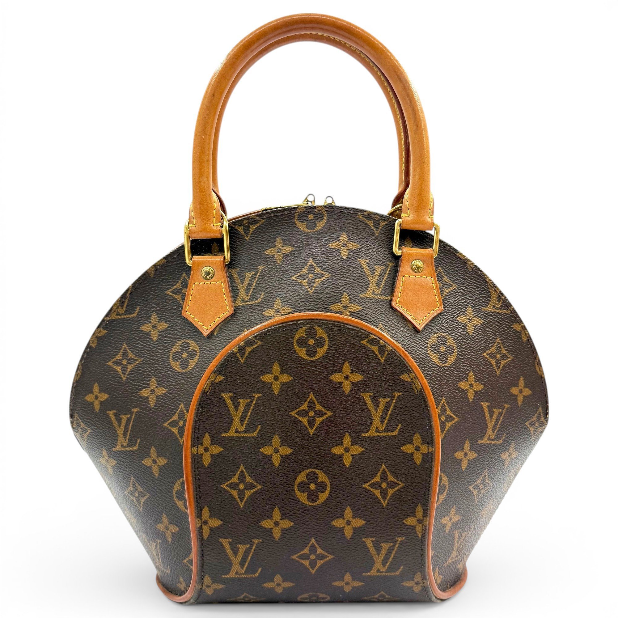 Ellipse leather handbag