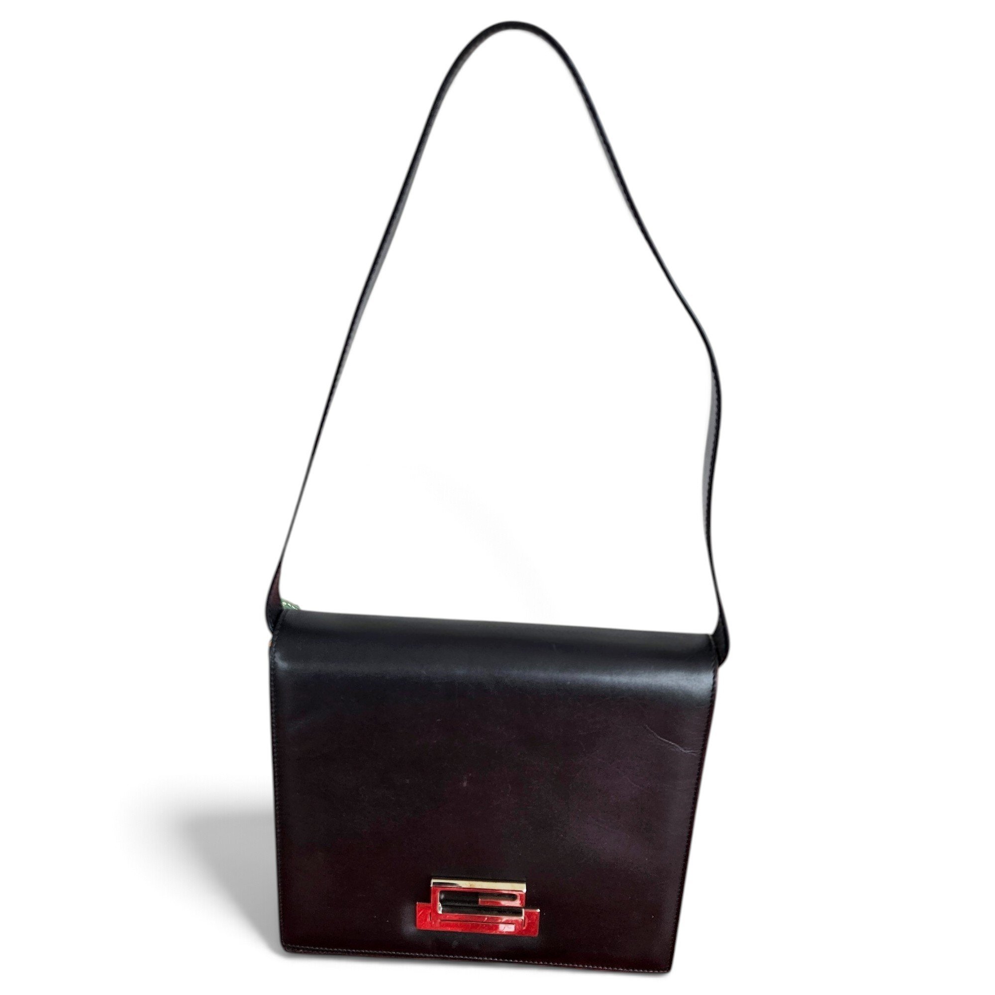 Square G leather handbag