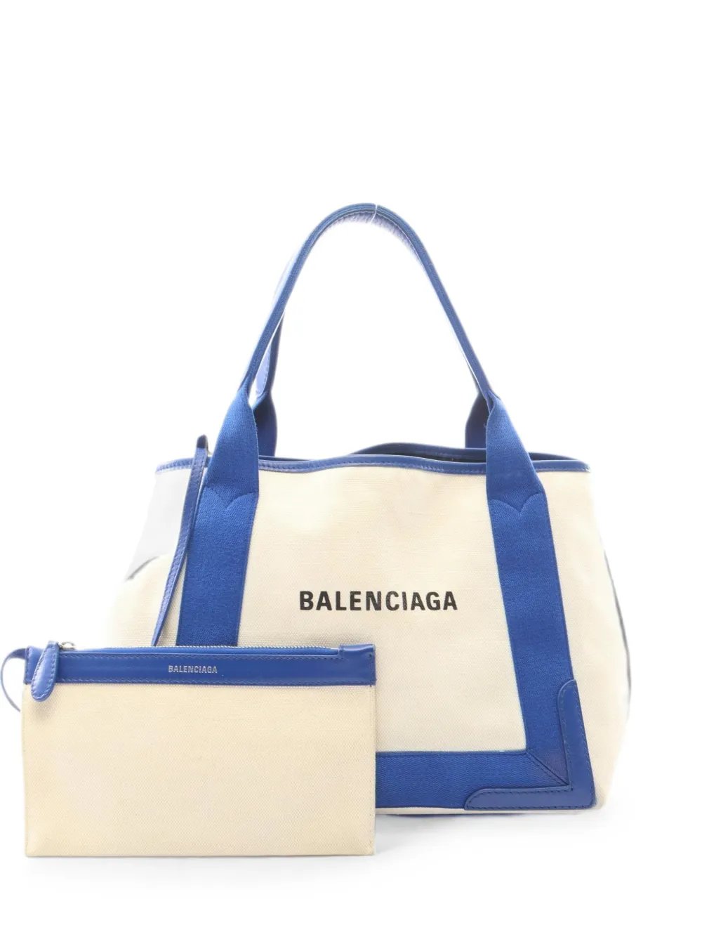 Cabas leather-trim tote bag