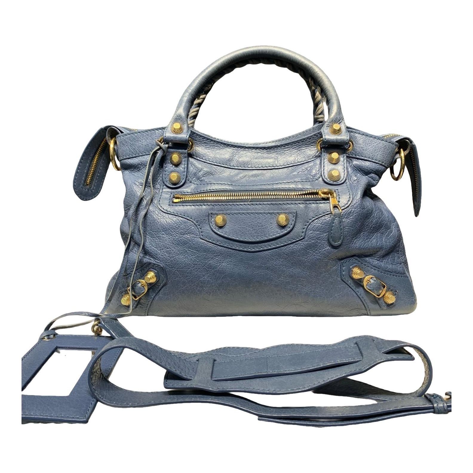 City leather handbag