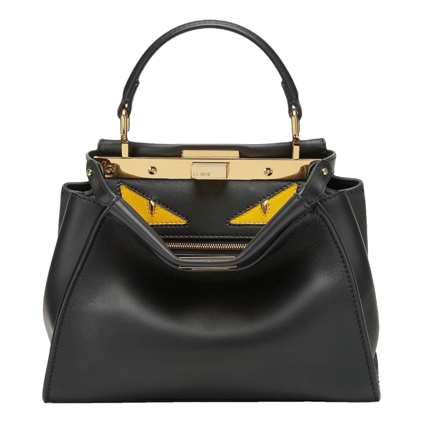 Peekaboo mini pocket leather handbag