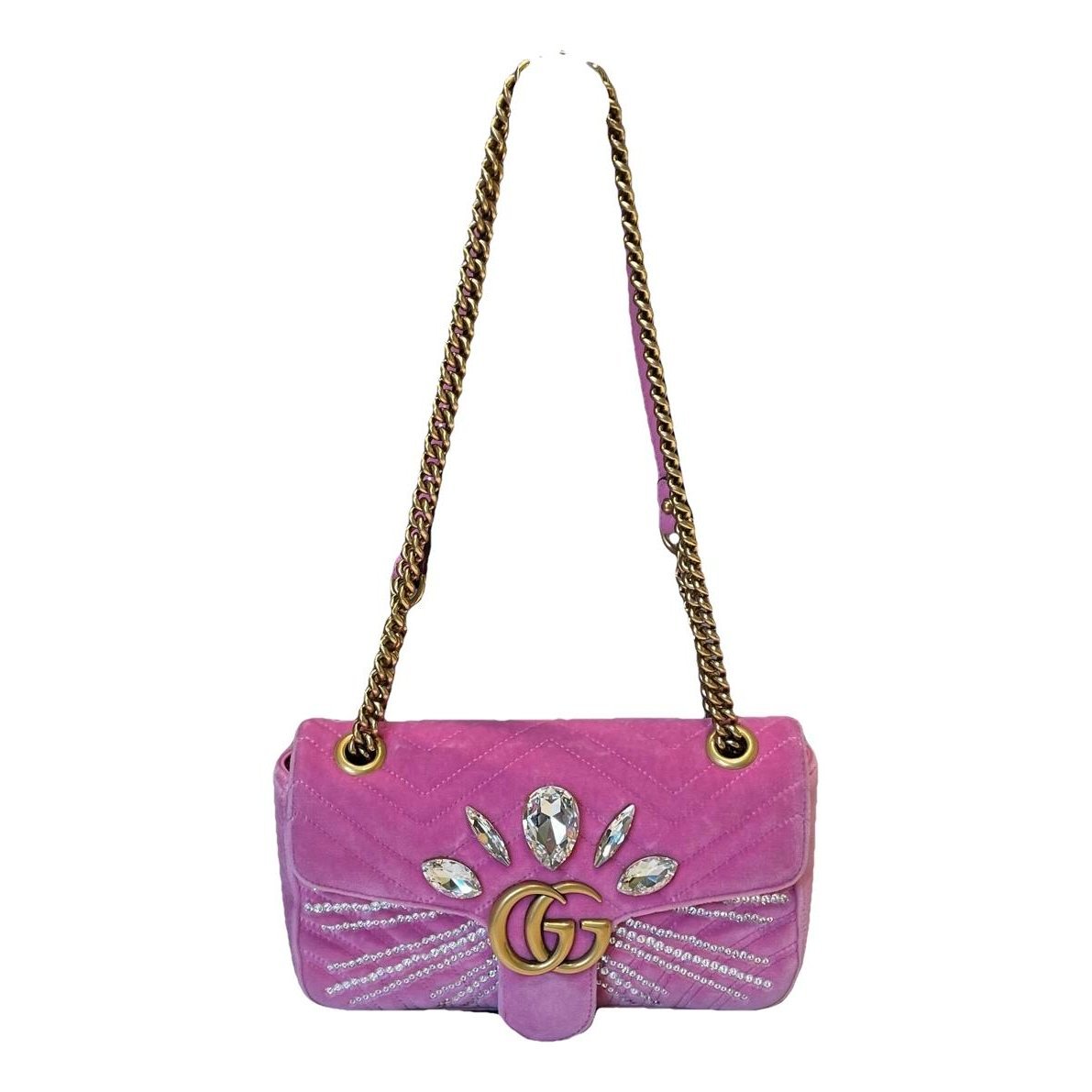 GG Marmont Flap velvet crossbody bag