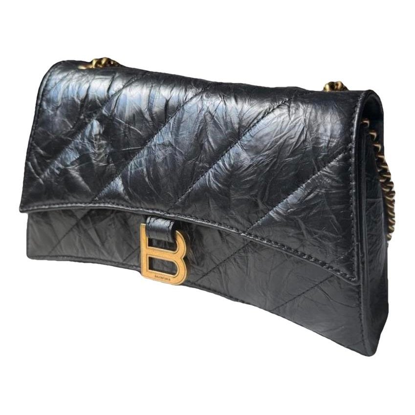 Crush leather handbag