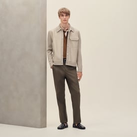 "Devant cuir" buttoned jacket