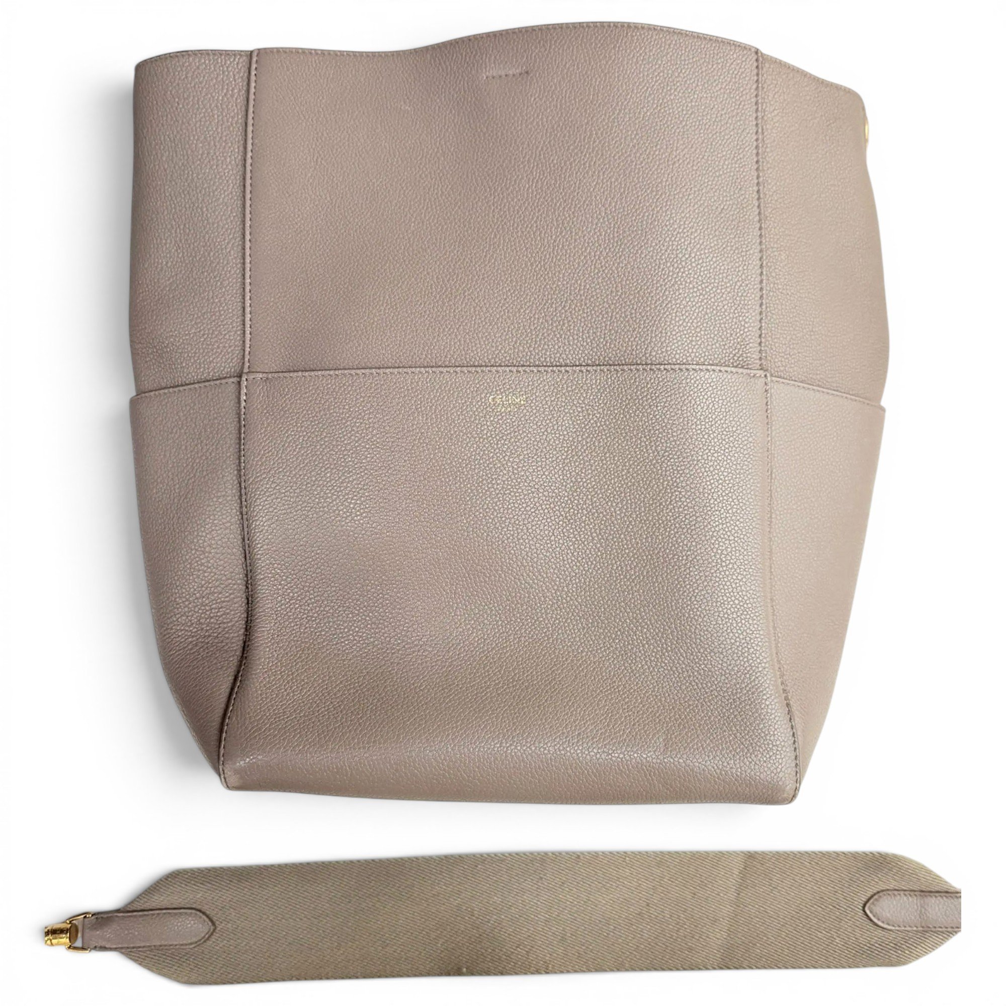 Cabas leather handbag