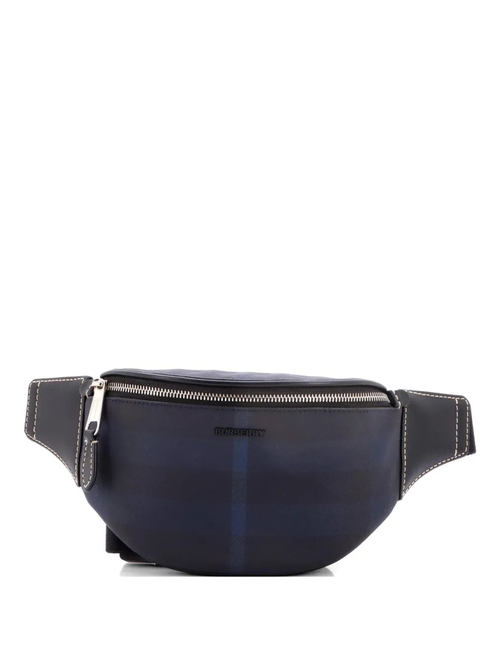 Cason Bum Bag House Check Canvas and Leather Mini belt bag