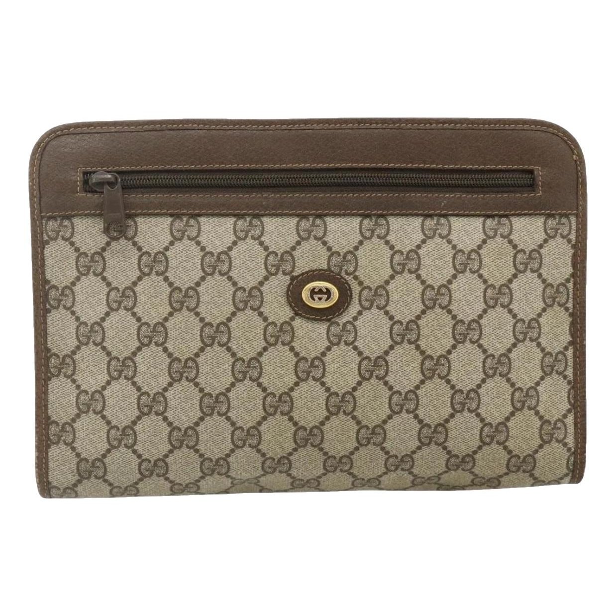 Leather clutch bag