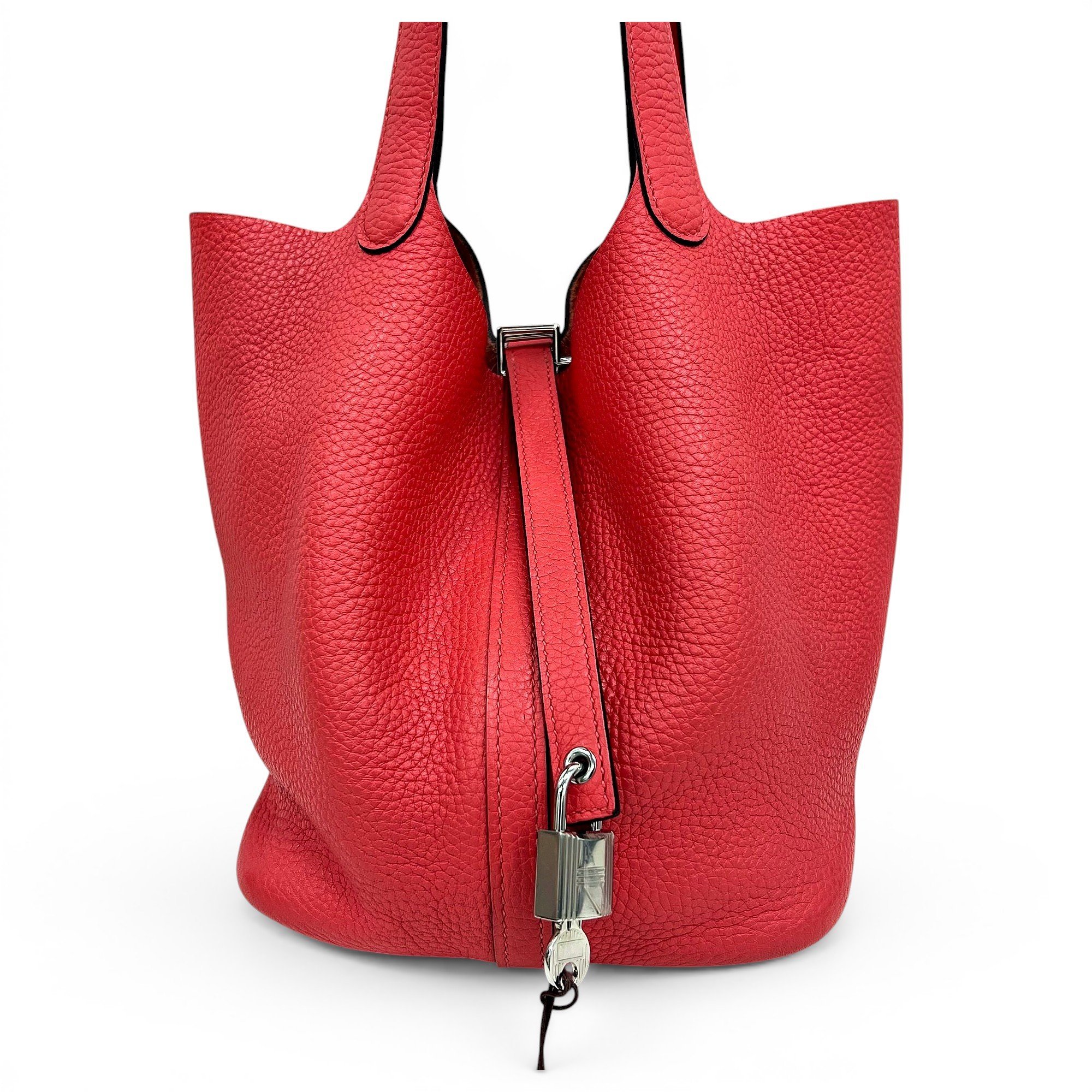 Picotin leather tote