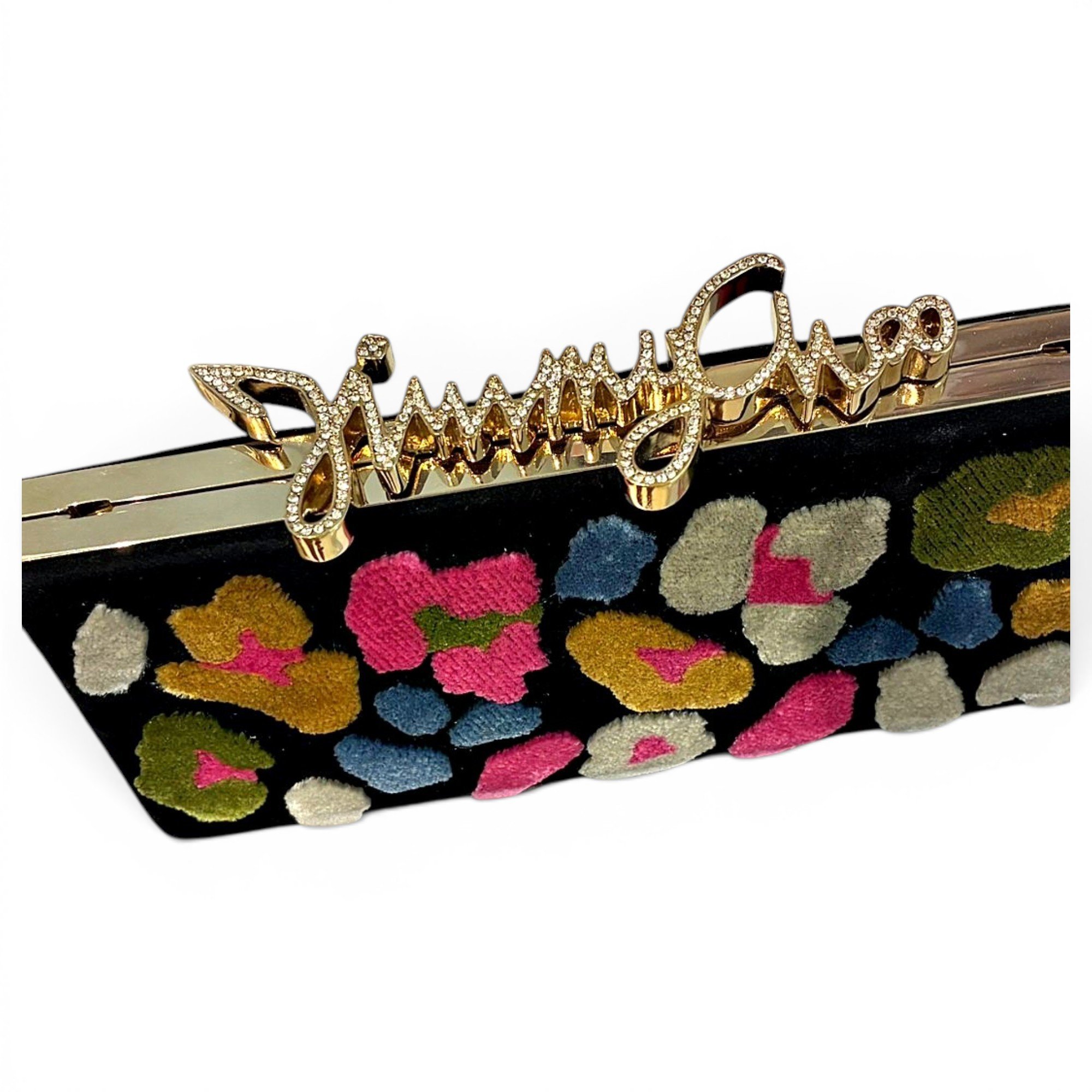 Celeste velvet clutch bag