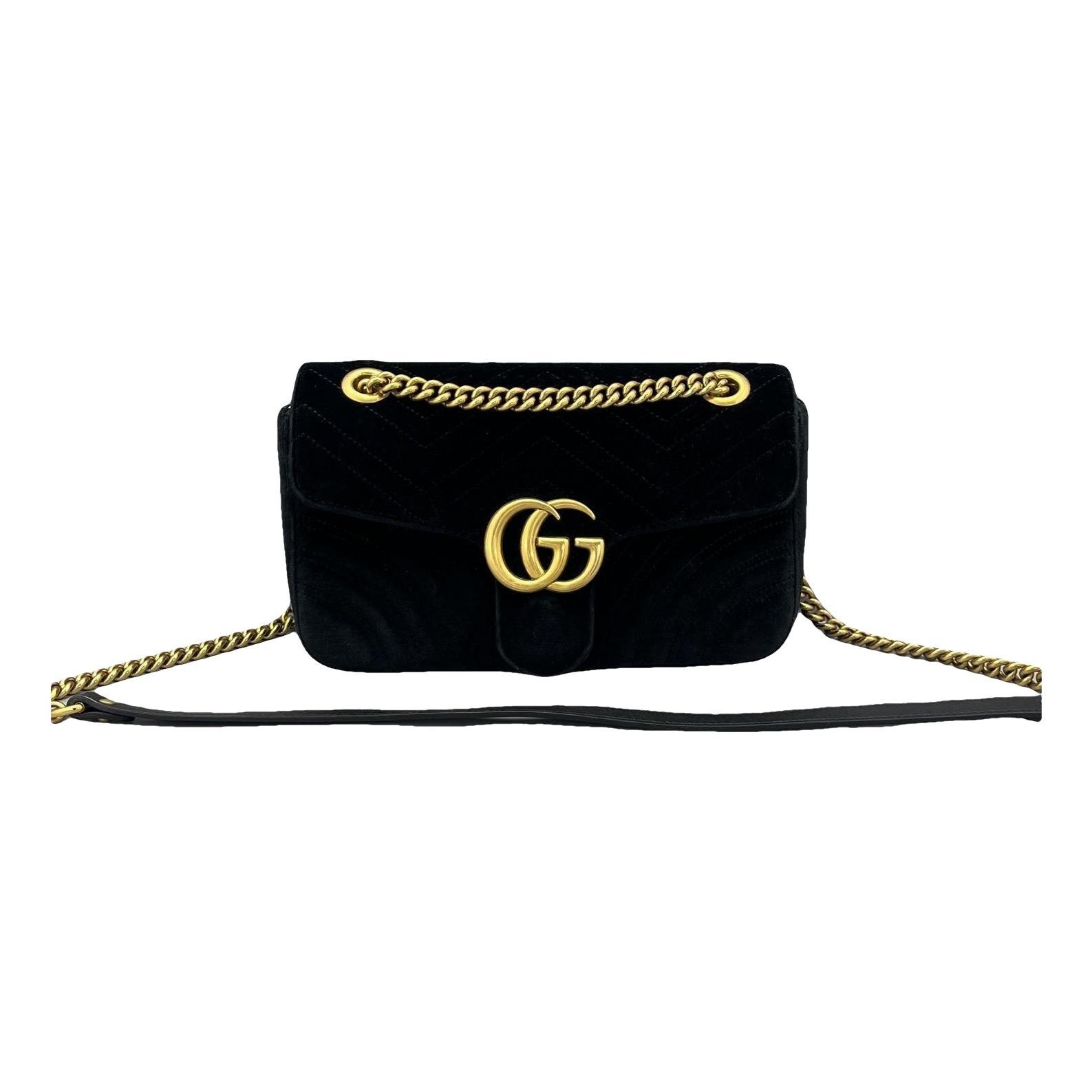 GG Marmont Flap velvet handbag