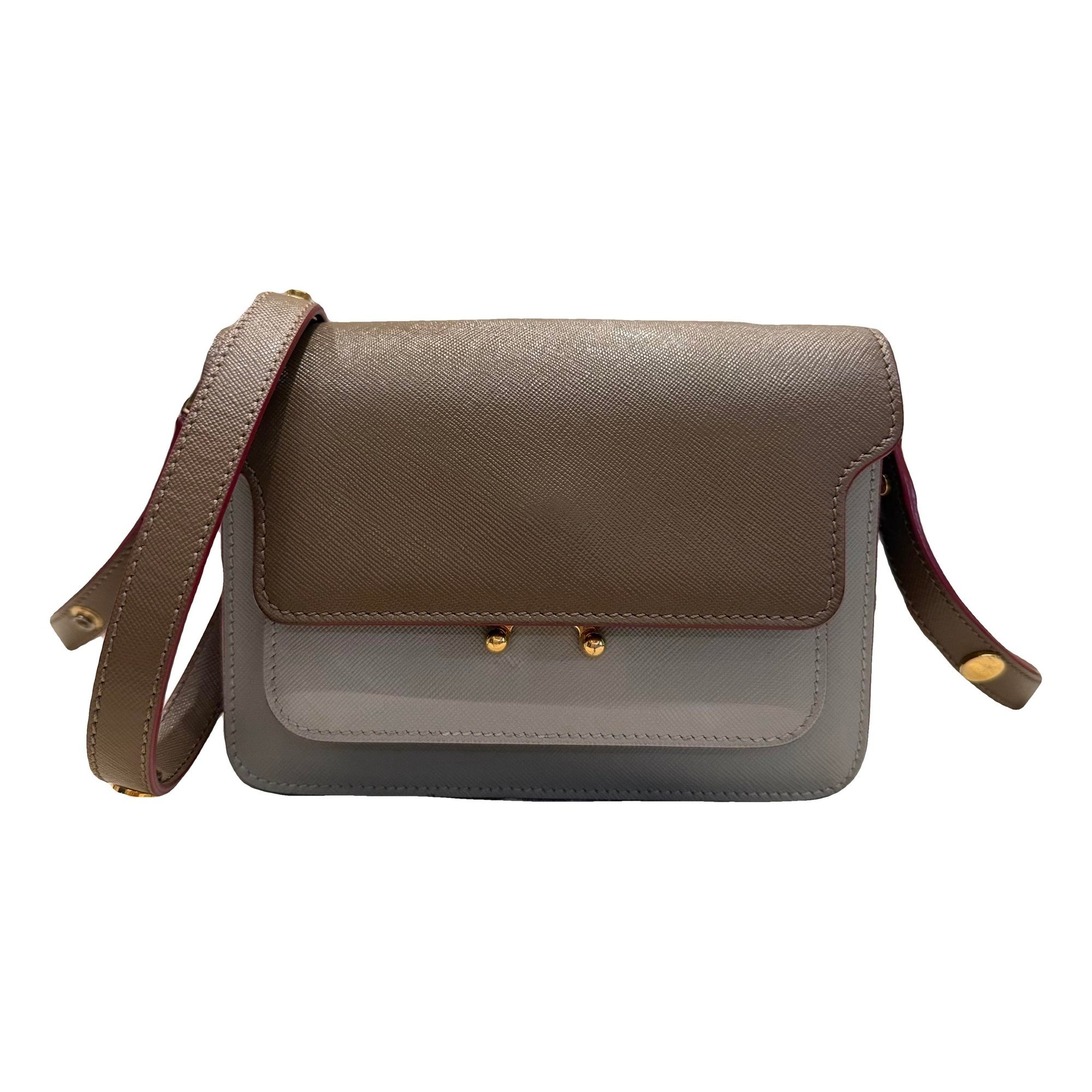 Trunk leather handbag