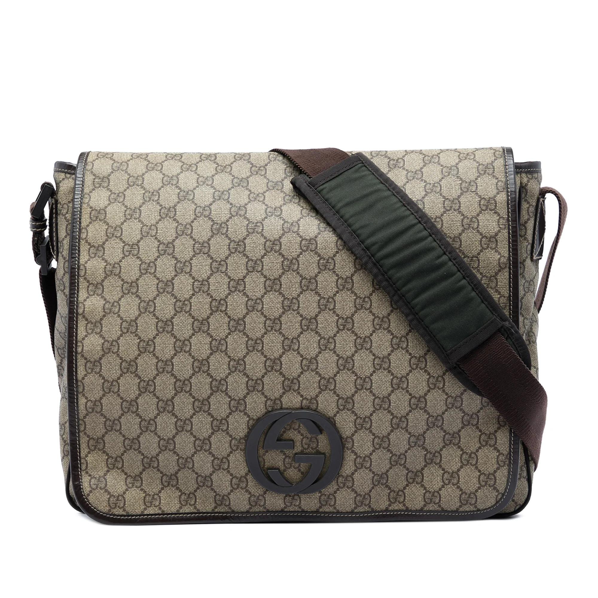 Interlocking leather handbag