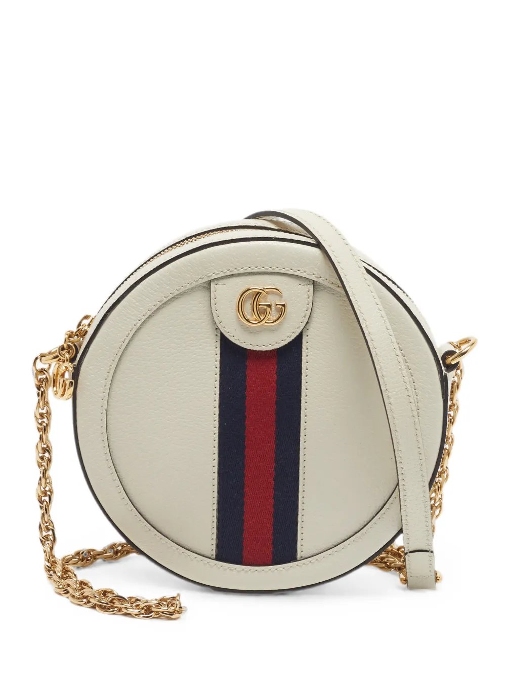 Ophidia round-shape leather shoulder bag