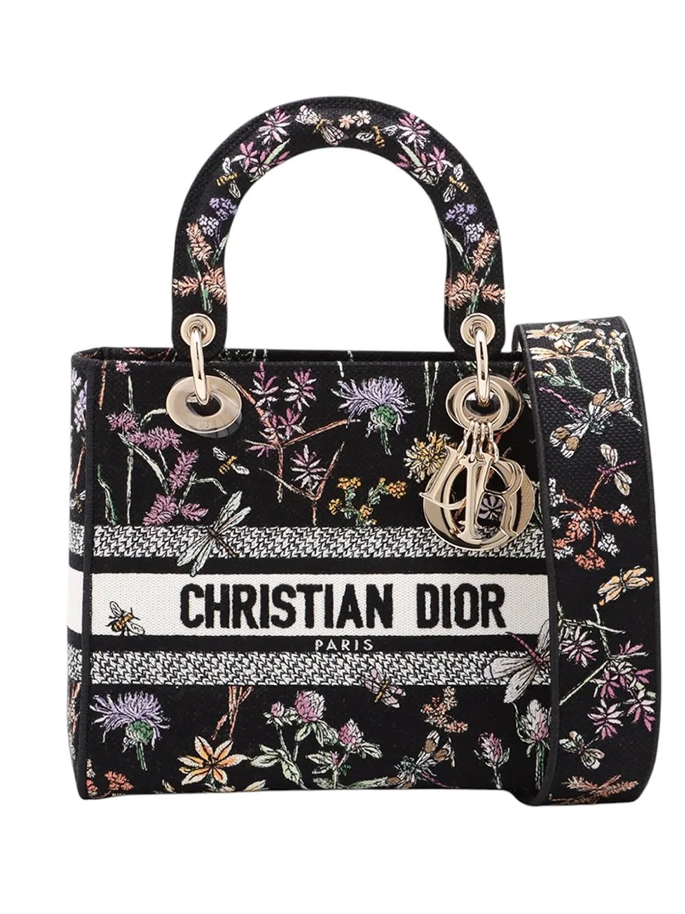 2010-2026 Medium Embroidered Canvas Herbarium Lady D Lite satchel