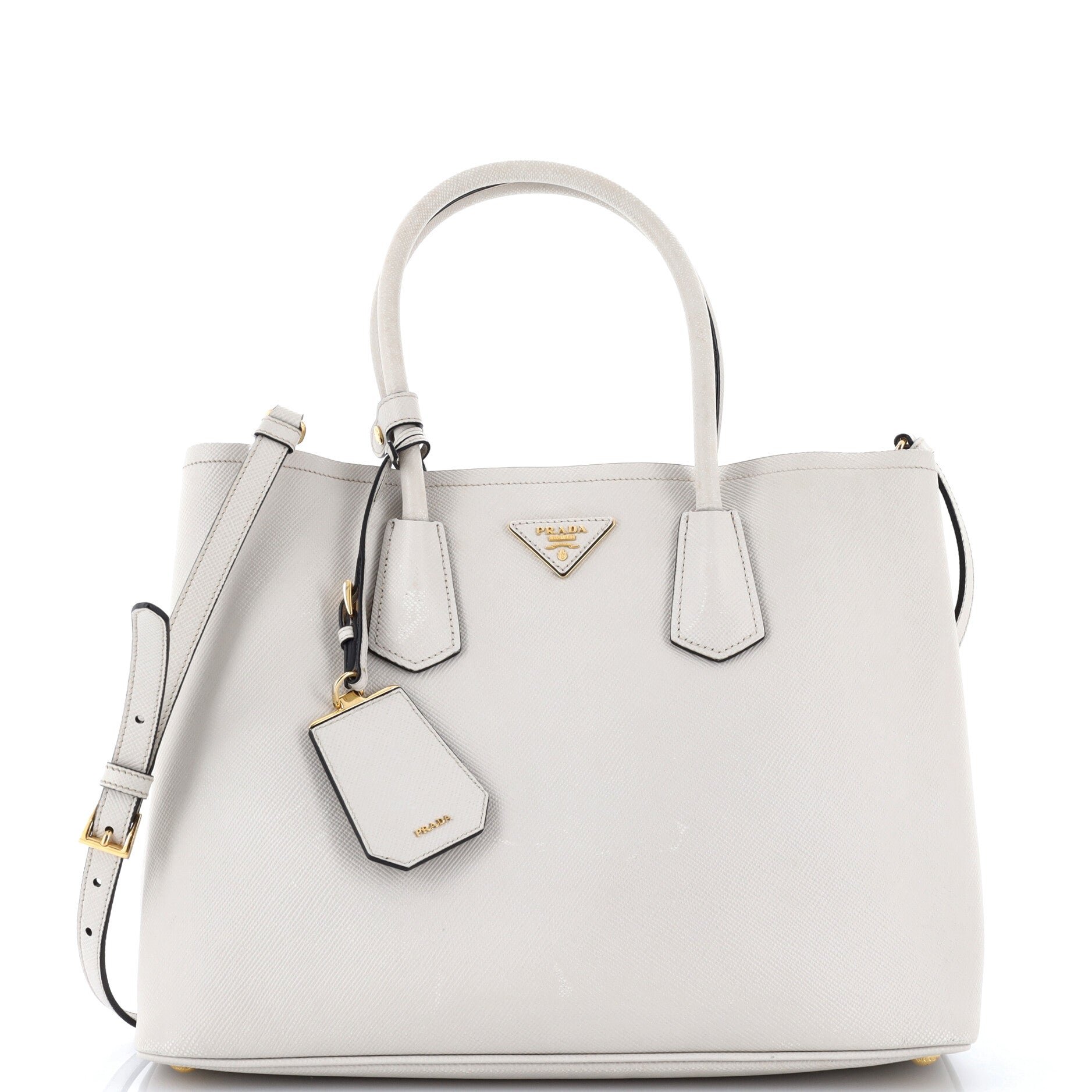 Cuir Double Tote Saffiano Leather Large