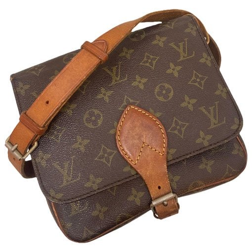 Cartouchière leather handbag