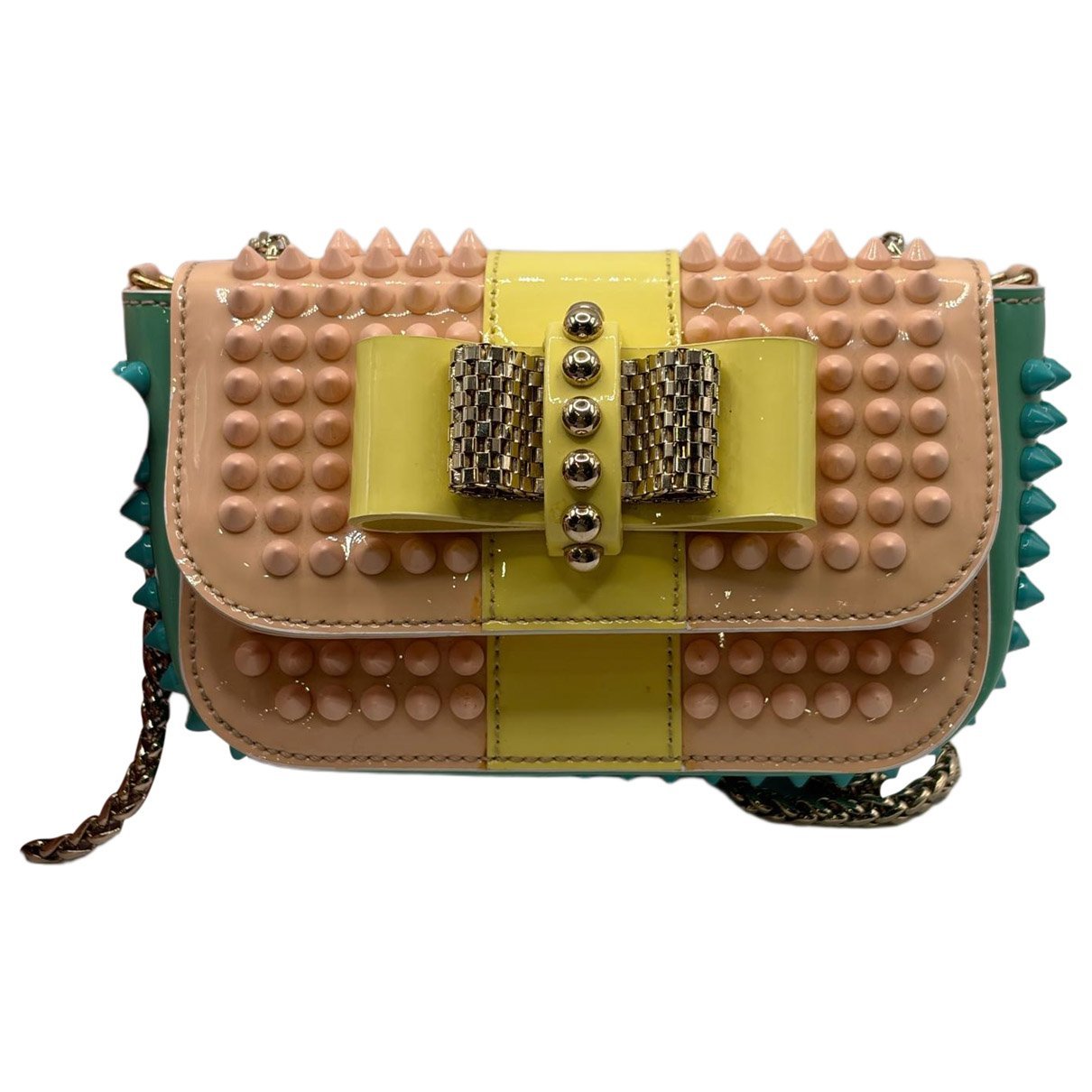 Loubiposh patent leather handbag