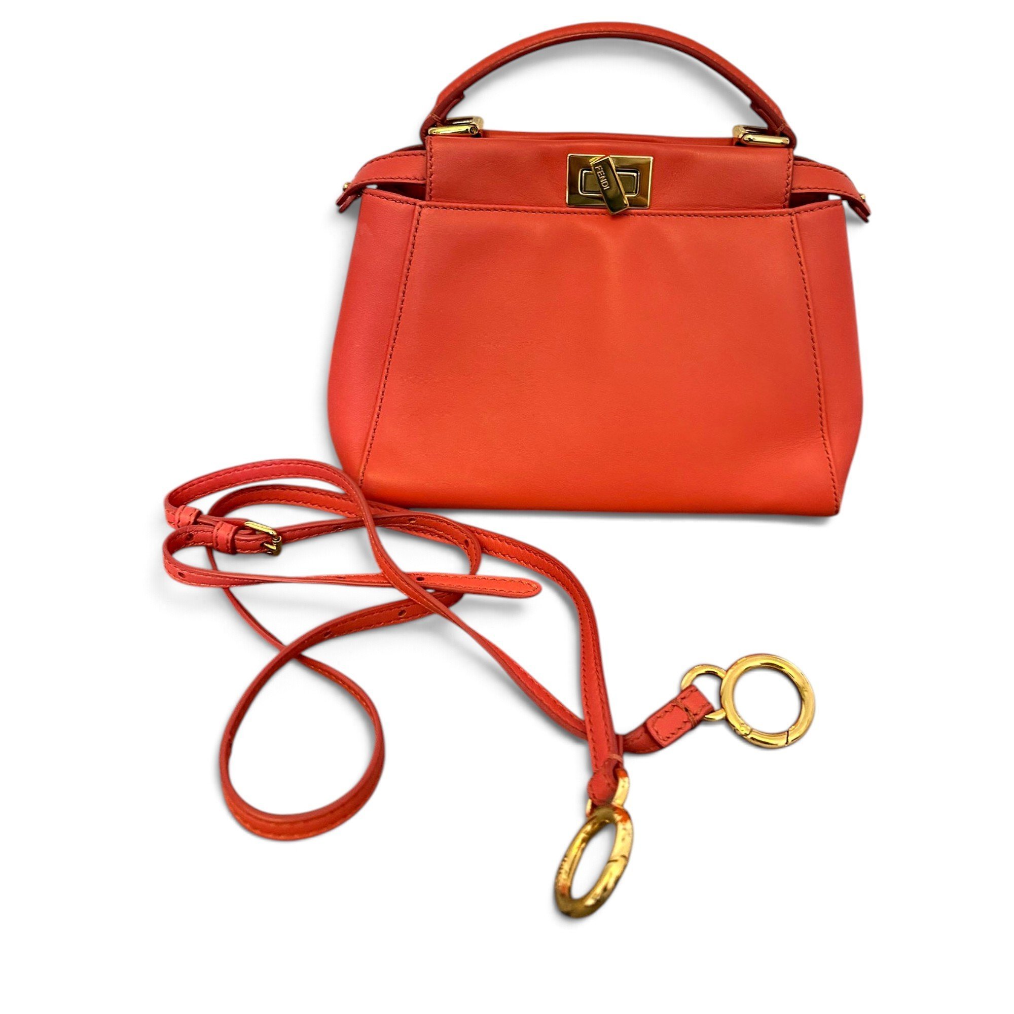 Peekaboo leather handbag