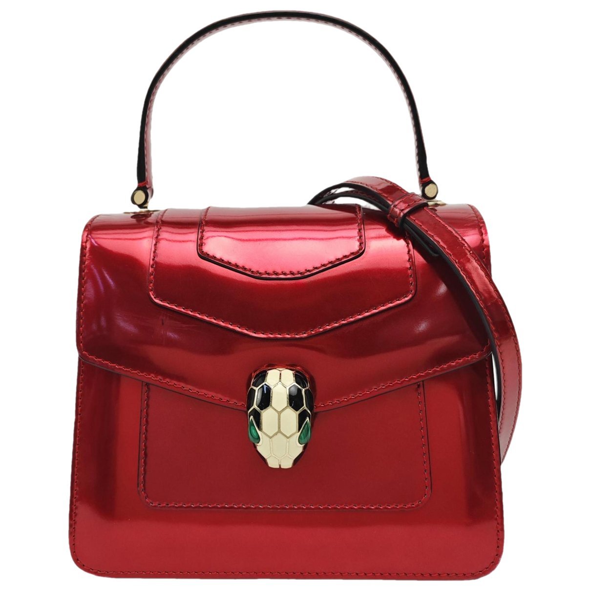 Patent leather handbag