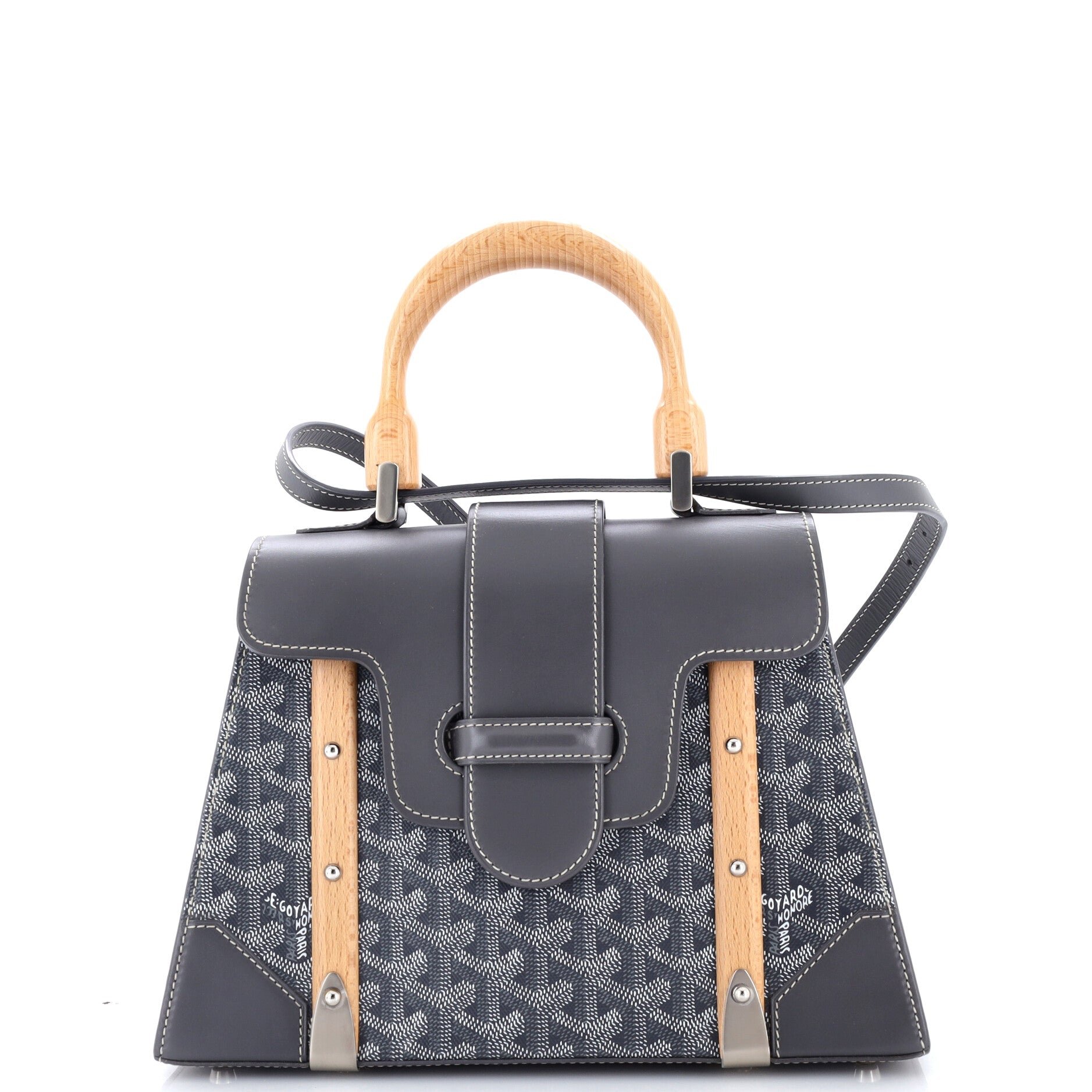 Saigon Top Handle Bag Coated Canvas with Leather PM