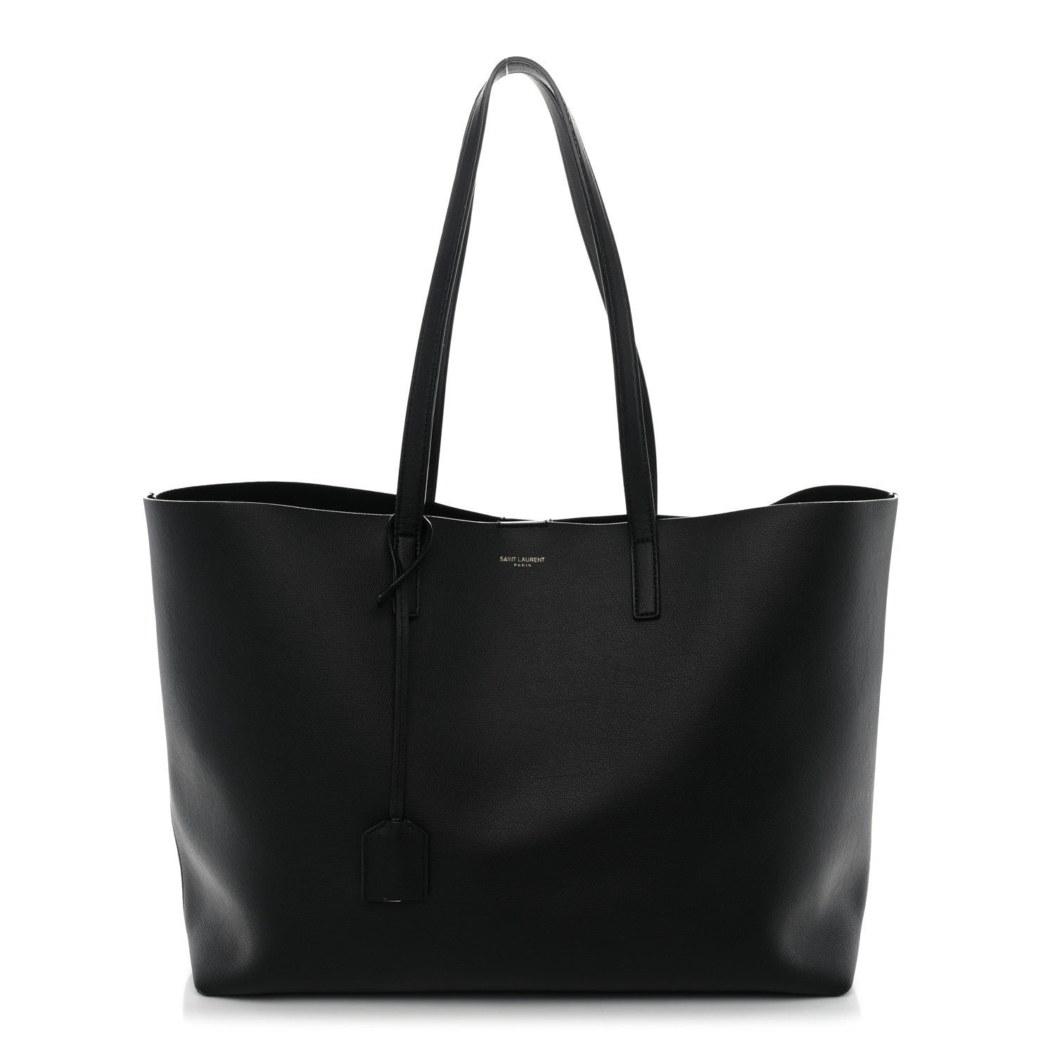 Saint Laurent Calfskin Large Shopping Tote Black