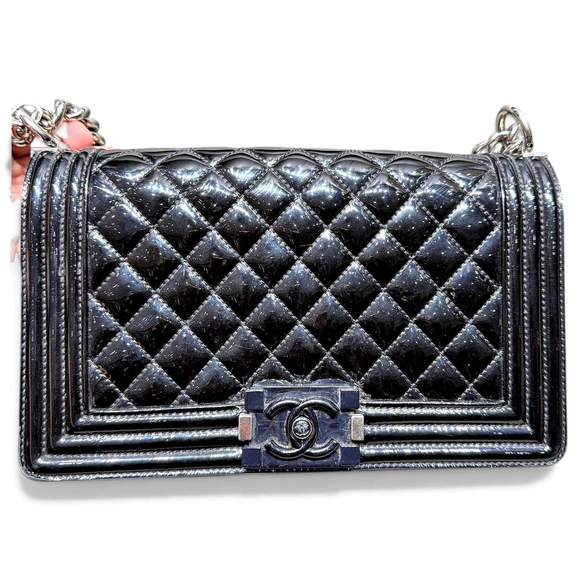 Boy patent leather handbag