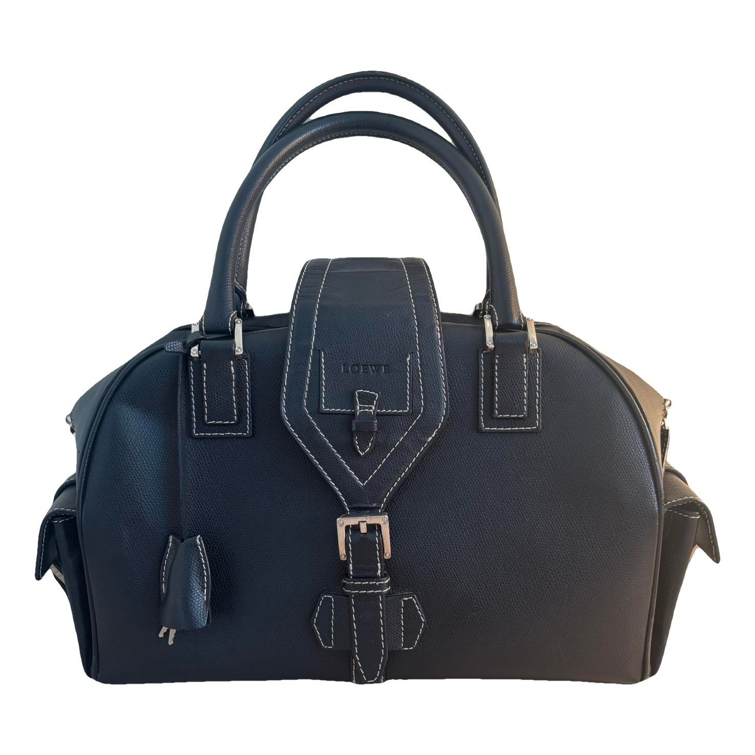 Leather bowling bag