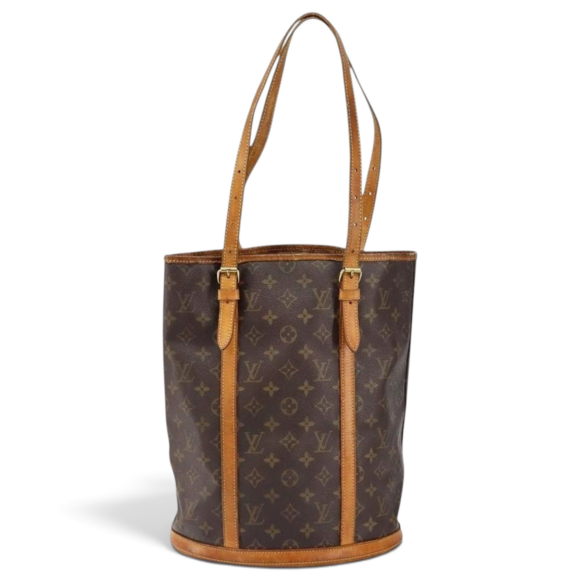Bucket leather handbag