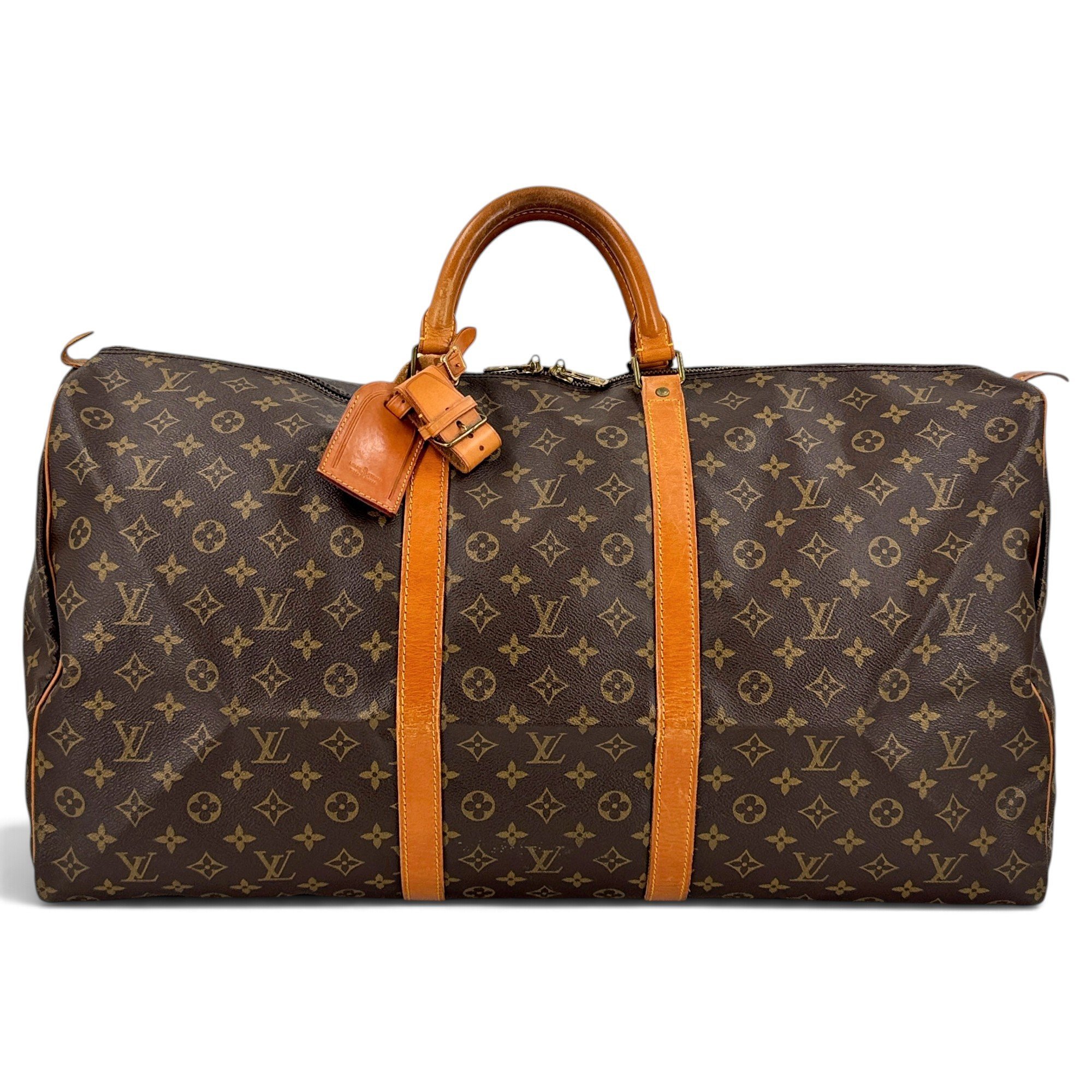 Keepall leather travel bag