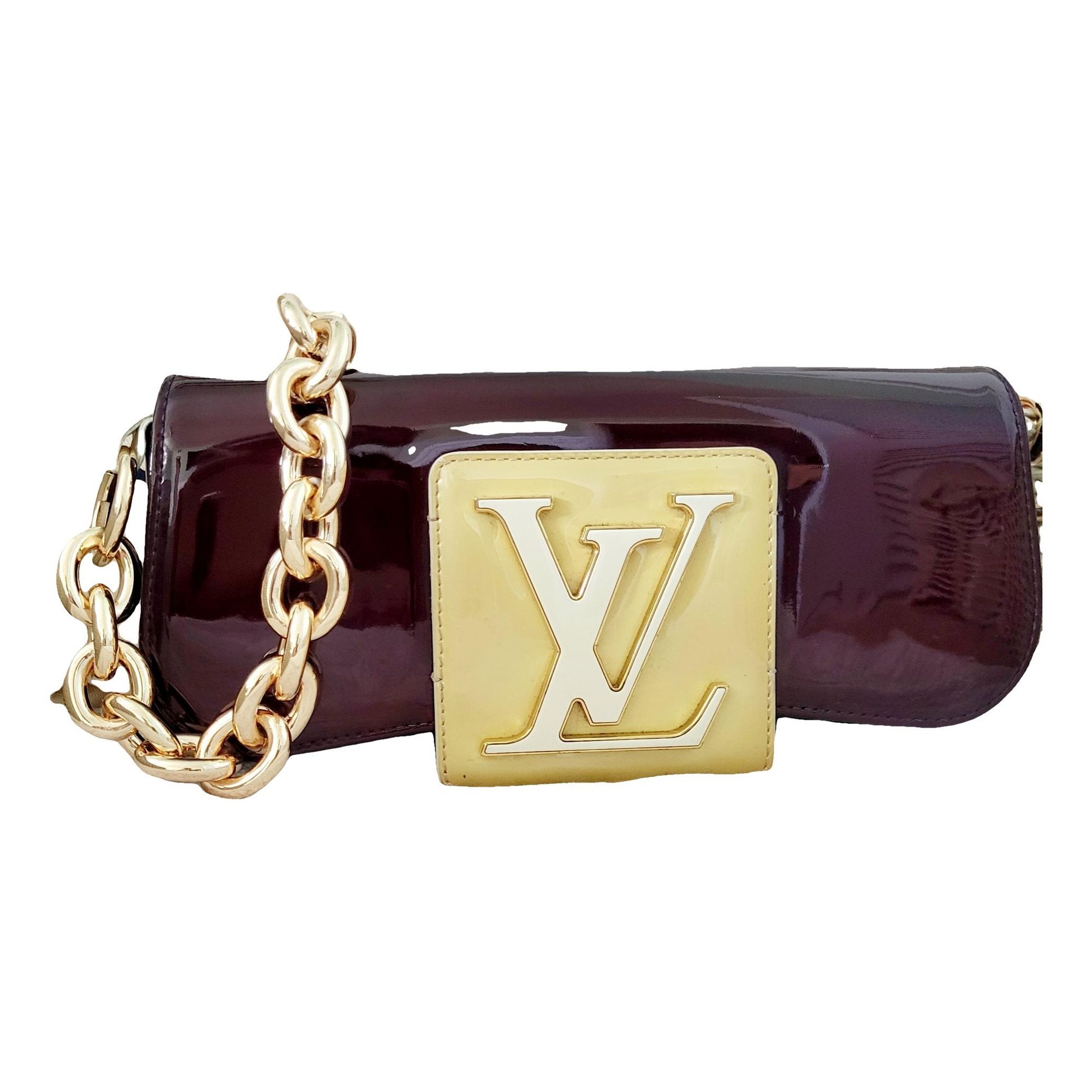 Twist Long Chain Wallet patent leather crossbody bag