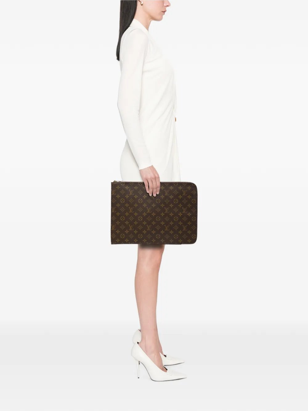 1990 Monogram Poche Documents Portfolio business bag