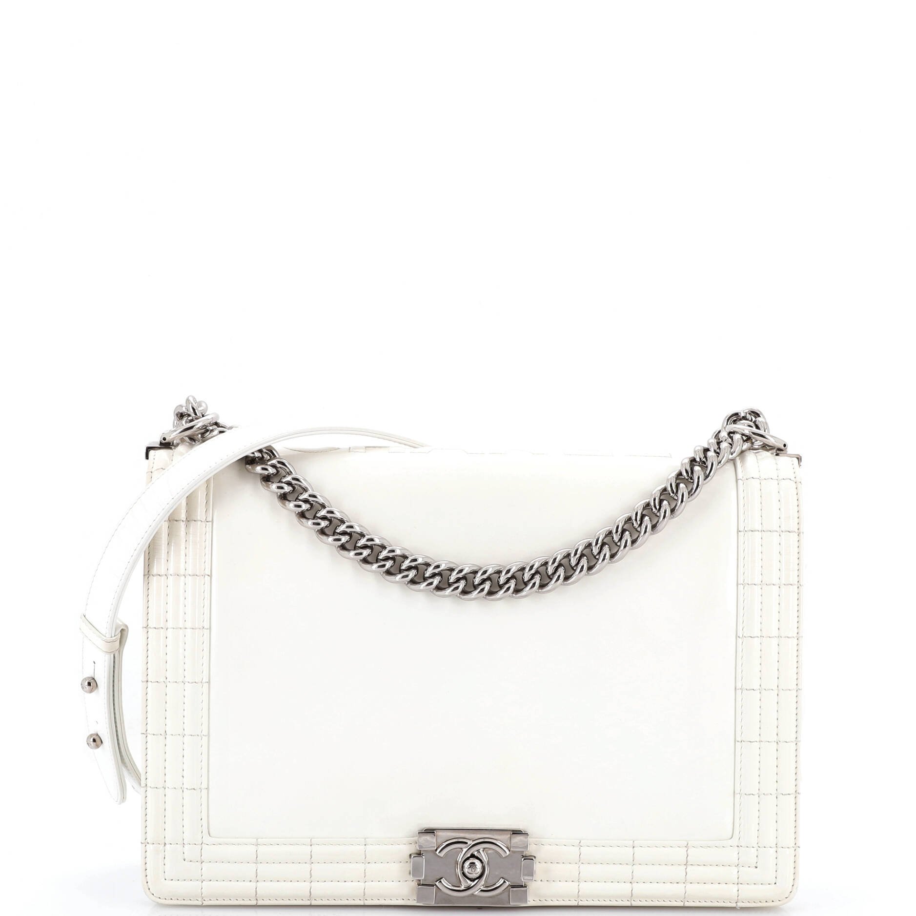 Reverso Boy Flap Bag Glazed Calfskin Large