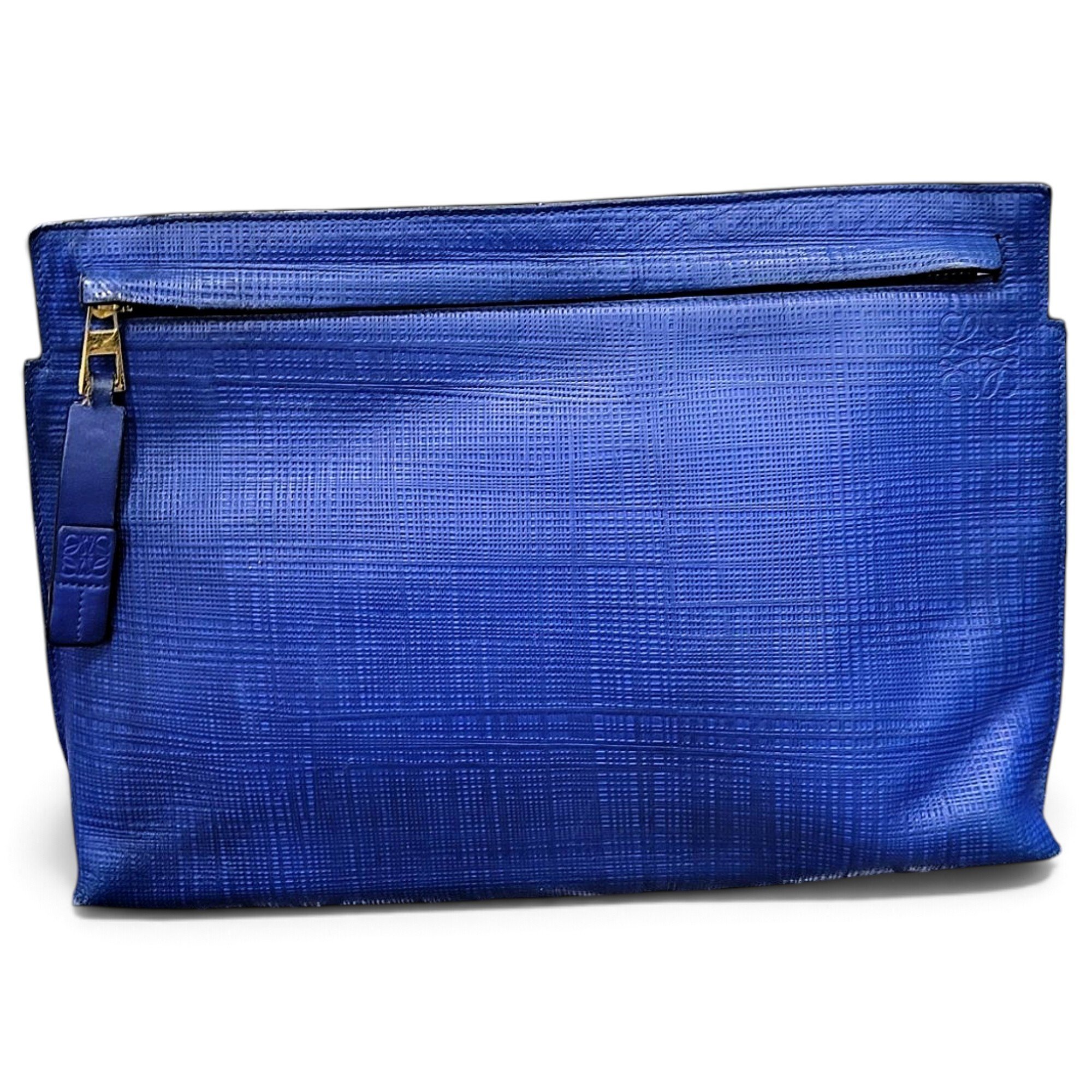 T Pouch leather clutch bag