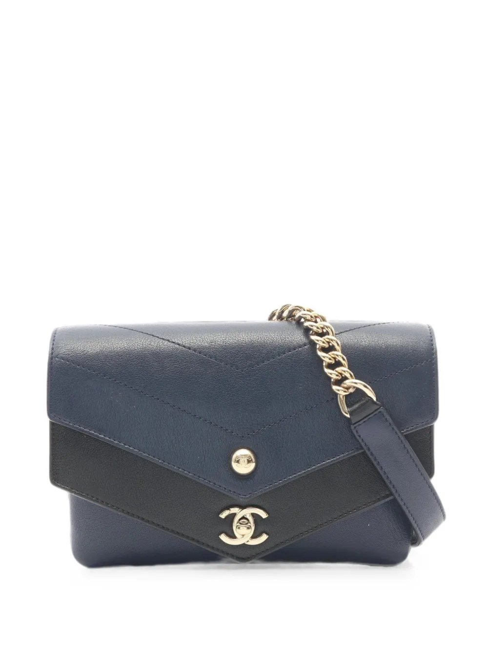 2018-2019 Chevron V-stitch chain shoulder bag