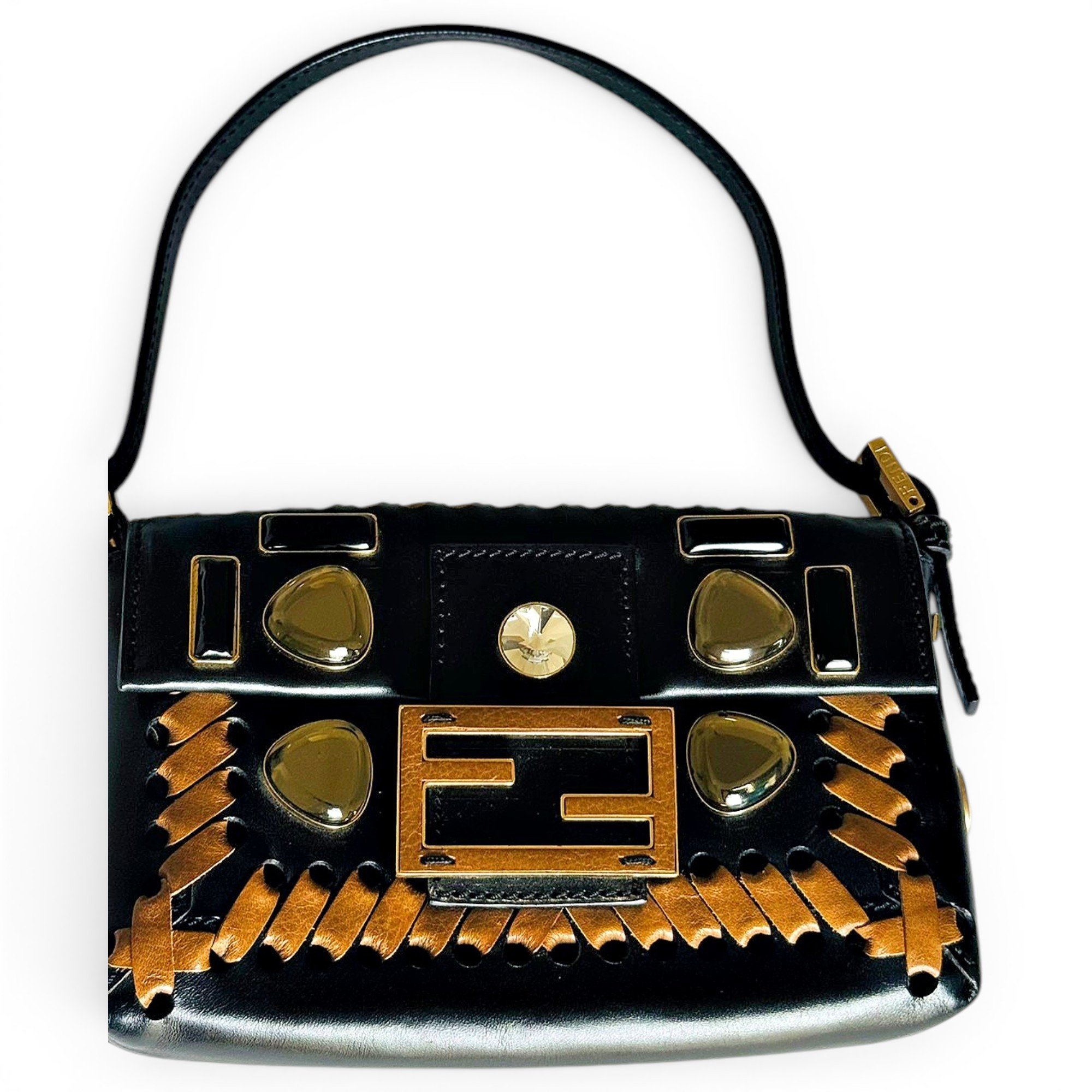 Baguette leather handbag
